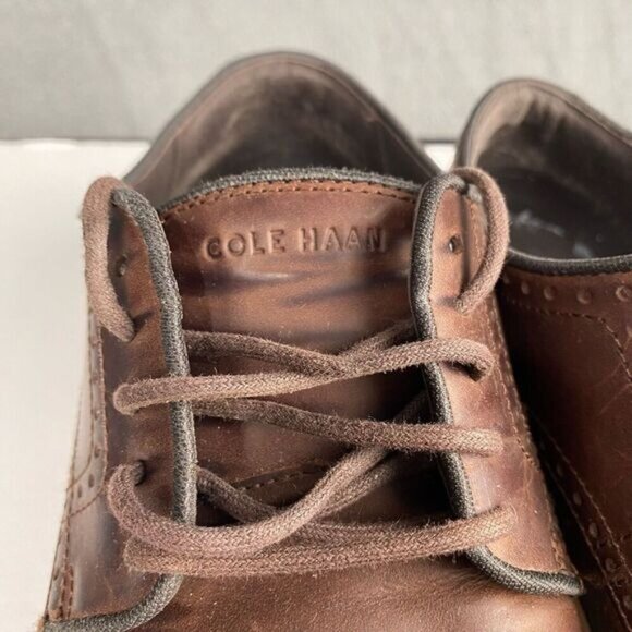Cole Haan Go-To Plain Men's  10.5 M Toe Oxford Shoes Dark Coffee Brown GRAND 360 - Picture 16 of 16